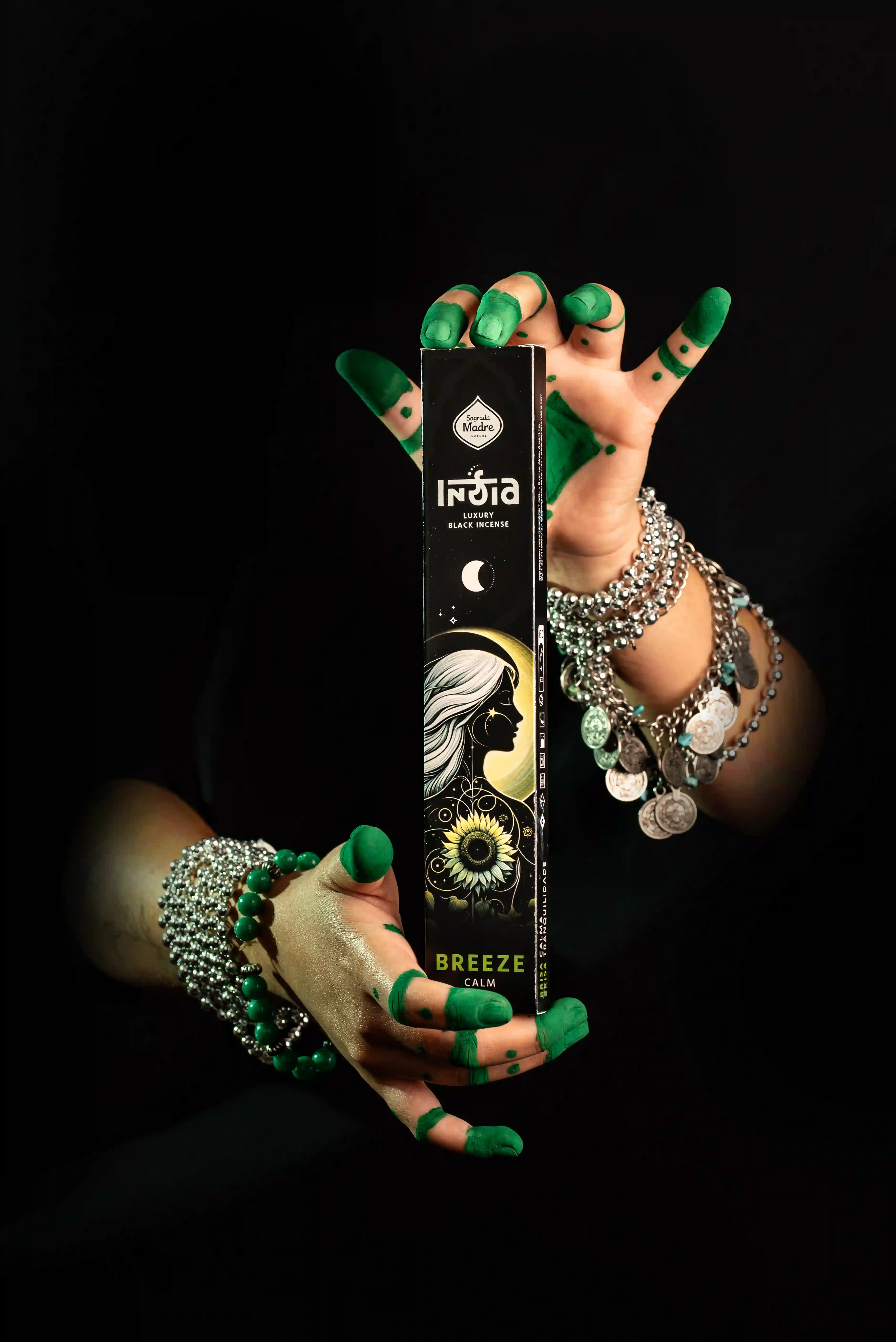 Bețișoare Parfumate Luxury Sagrada Madre Colecția India Black  - Brisa (Armonie și Lumină) [2]
