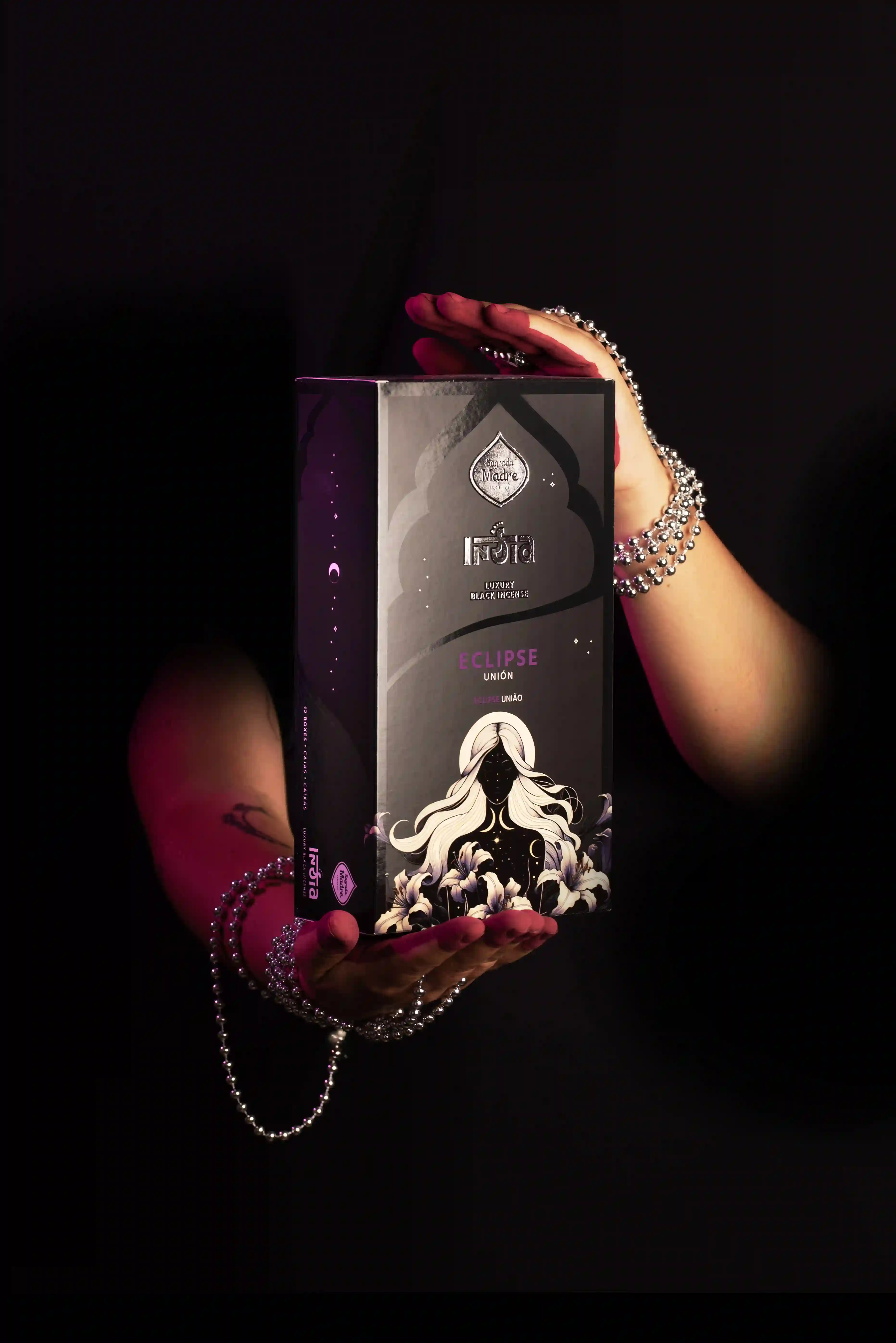 Bețișoare Parfumate Luxury Sagrada Madre Colecția India Black  - Eclipse (Uniunea Luminii & Umbrei) [2]