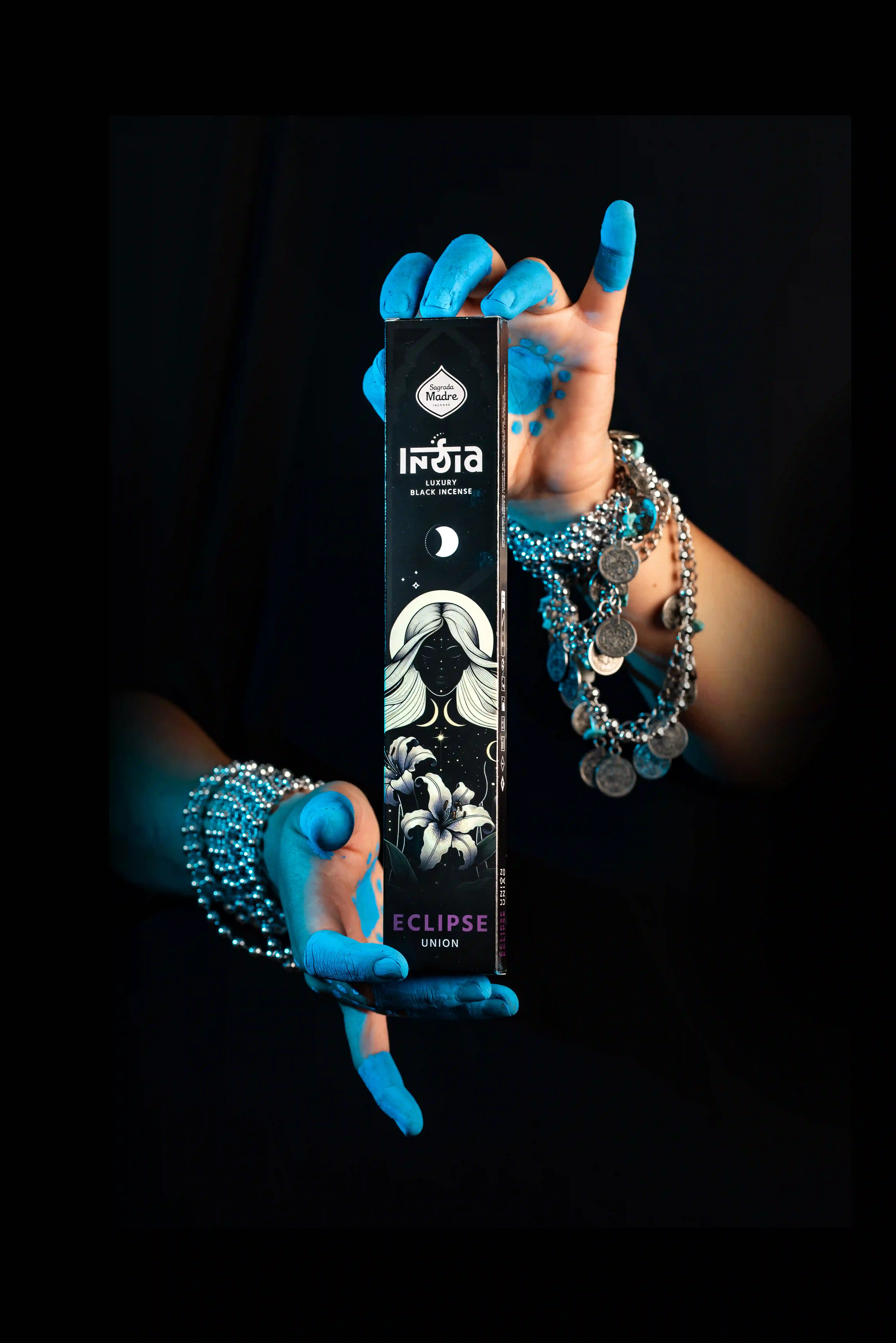 Bețișoare Parfumate Luxury Sagrada Madre Colecția India Black  - Eclipse (Uniunea Luminii & Umbrei) [3]