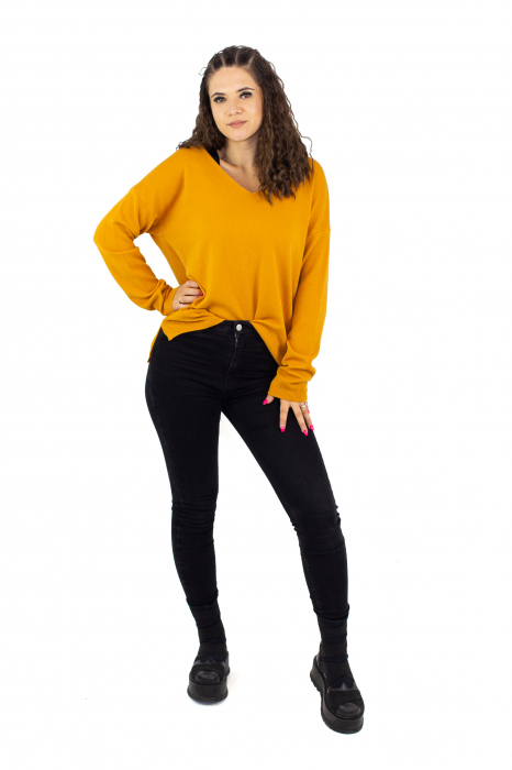 Bluza asimetrica decolteu in V - Khaki 22N77S [5]