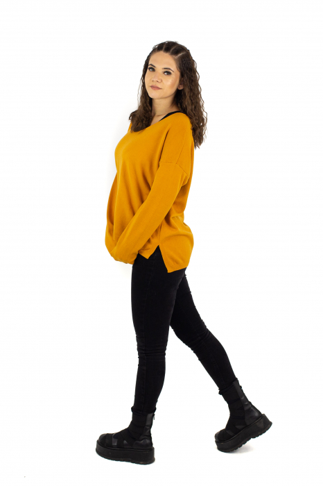 Bluza asimetrica decolteu in V - Khaki 22N77S [3]