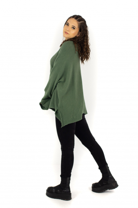 Bluza asimetrica oversized - Teal 22N77S [2]