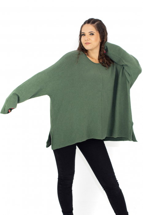 Bluza asimetrica oversized - Teal 22N77S [5]