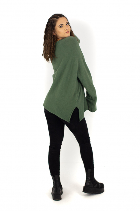Bluza asimetrica oversized - Teal 22N77S [3]