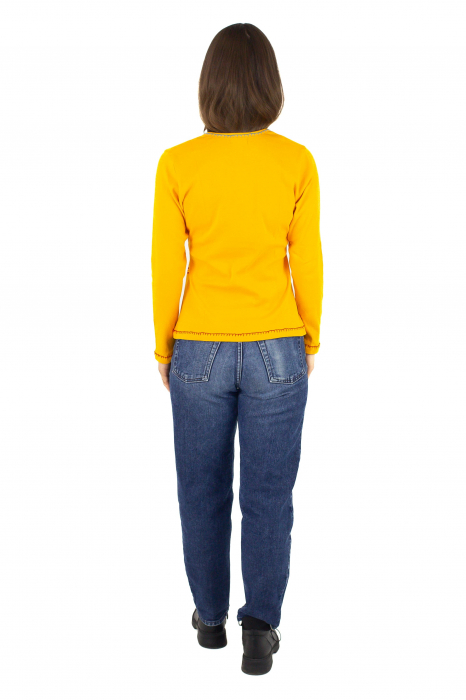 Bluza cambrata cu imprime floral - Rosu [4]