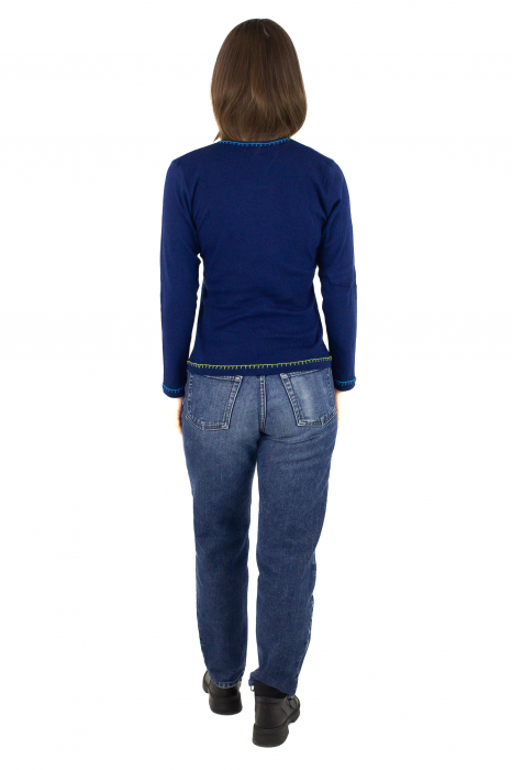 Bluza cambrata cu imprime floral - Rosu [4]