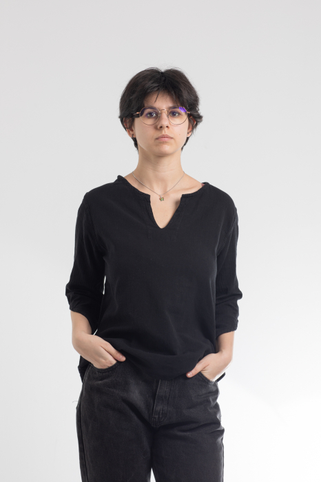 Bluză Casual din Bumbac cu Croi Modern și Mâneci 3/4 [7]