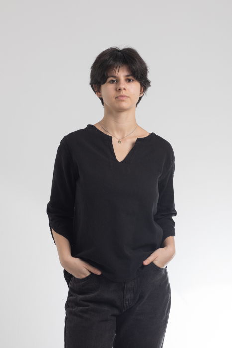 Bluză Casual din Bumbac cu Croi Modern și Mâneci 3/4 [4]