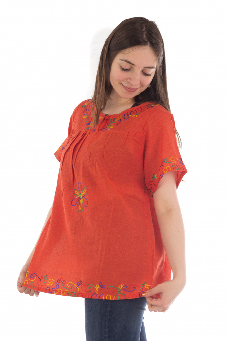 Bluza din bumbac cu broderie  - Color combo 3 [3]