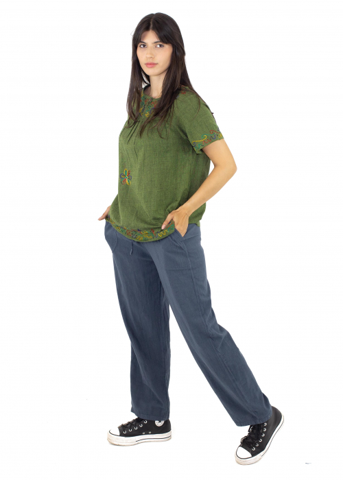Bluza din bumbac cu broderie  - Color combo 6 [2]