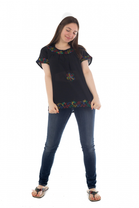 Bluza din bumbac cu broderie  - Color combo 6 [2]