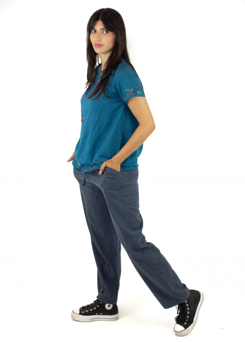 Bluza din bumbac cu broderie  - Color combo 7 [2]