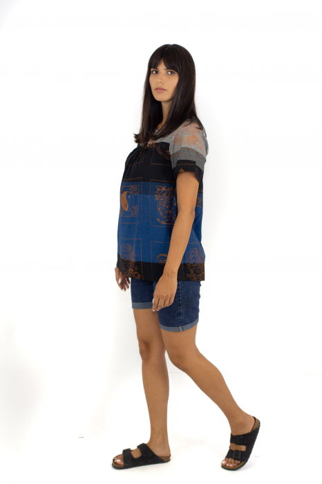 Bluza din bumbac cu maneca scurta - Verde [3]