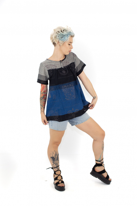Bluza din bumbac cu maneca scurta - Verde [3]
