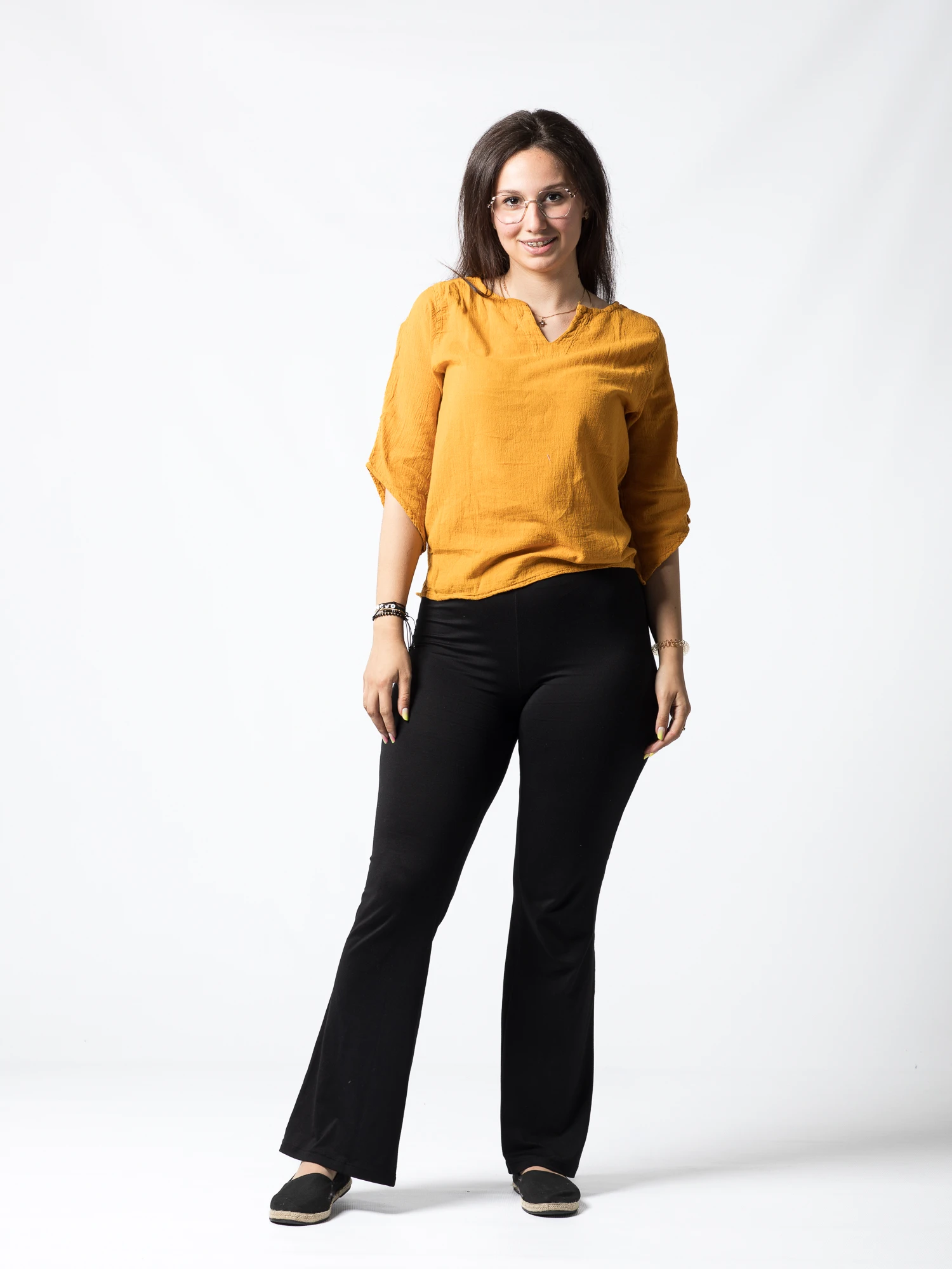 Bluza din bumbac Karen V2 - Muștar [2]