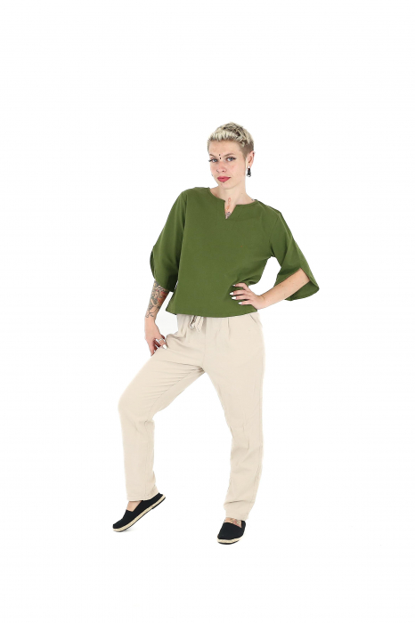 Bluza din bumbac Karen V2 -Verde [4]