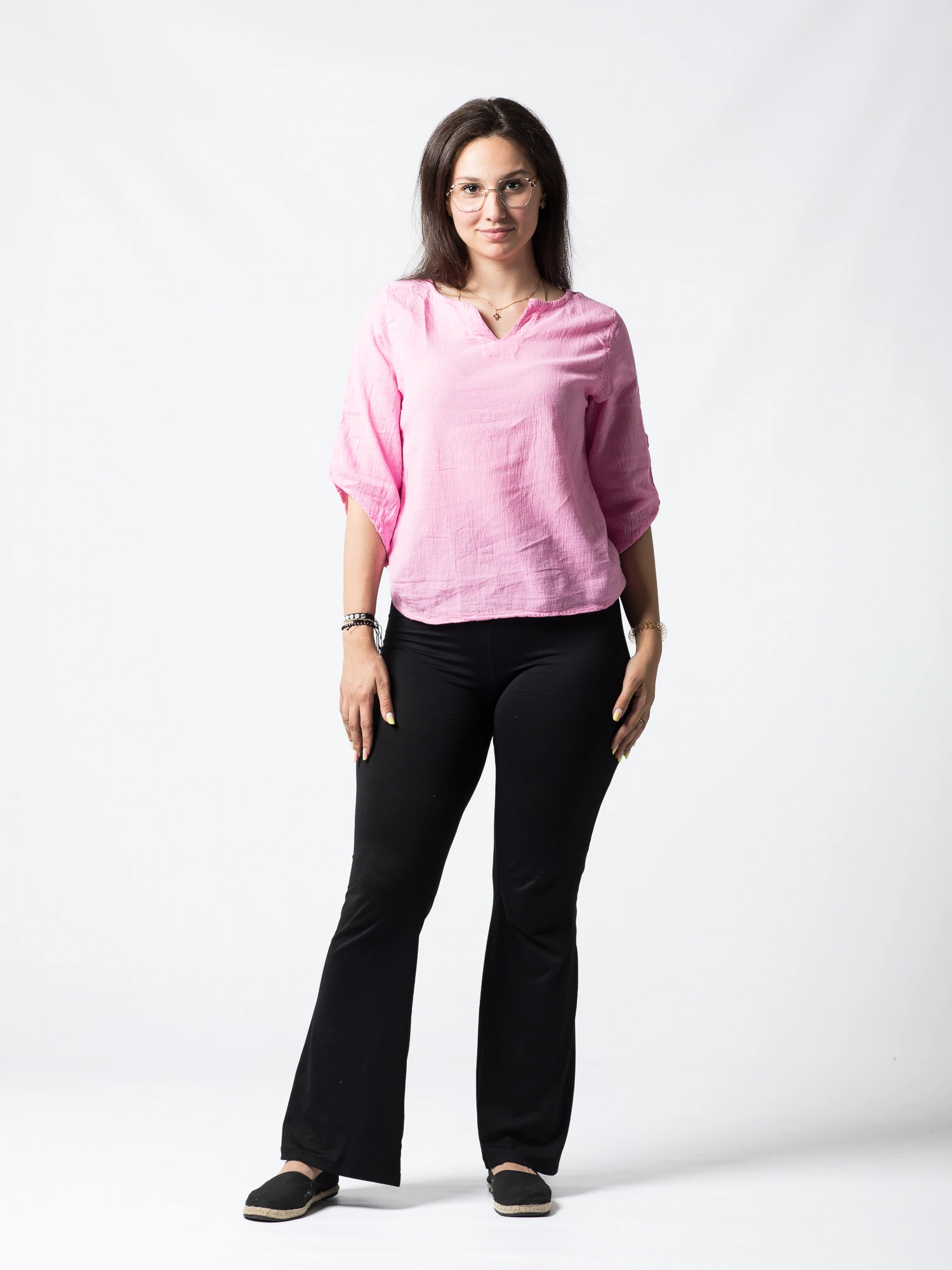 Bluza din bumbac Karen V2 - Roz [3]