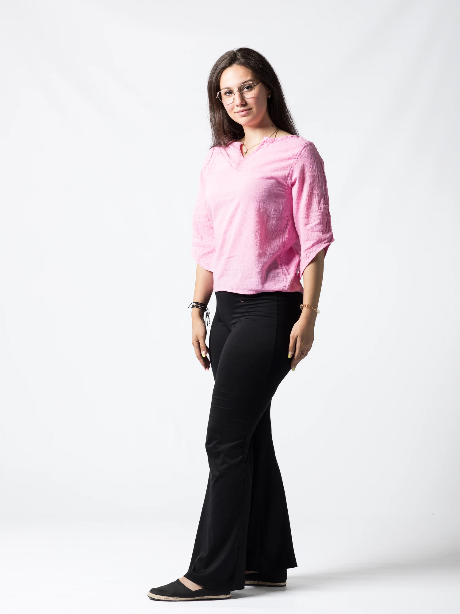Bluza din bumbac Karen V2 - Roz [4]