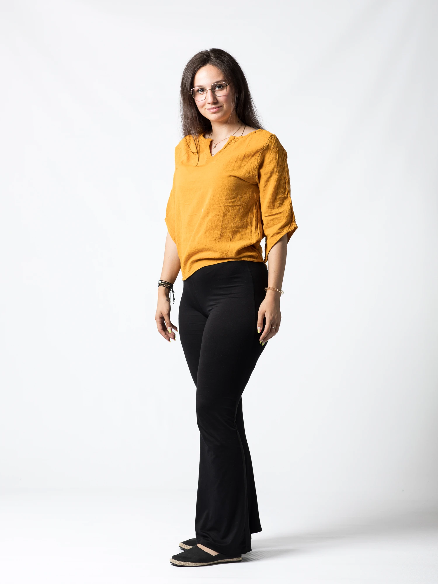 Bluza din bumbac Karen V2 - Muștar [4]