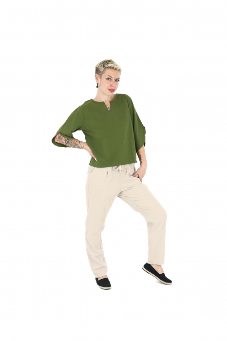 Bluza din bumbac Karen V2 -Verde [3]