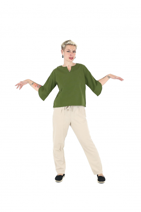 Bluza din bumbac Karen V2 -Verde [2]