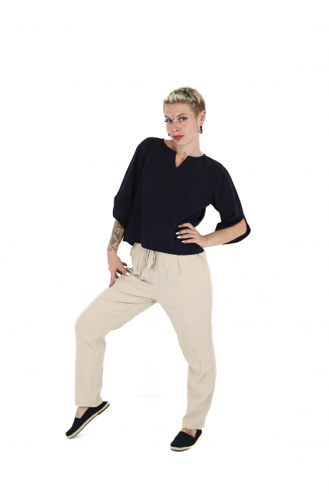 Bluza din bumbac Karen V2 -Negru [4]