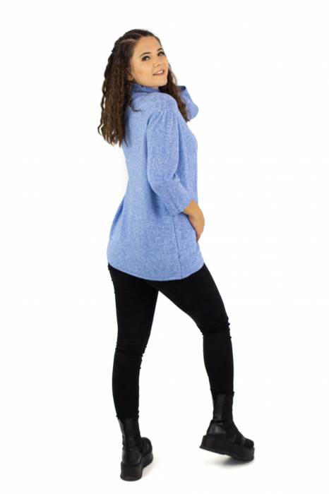 Bluza tip helanca cu maneca trei sfert - Albastru Deschis 22N74S [4]