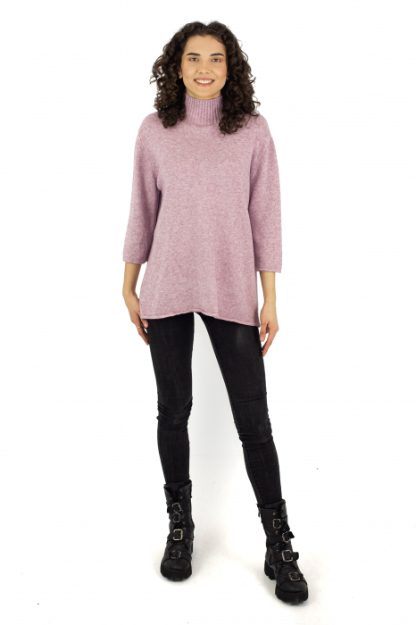 Bluza tip helanca cu maneca trei sfert - Albastru Deschis 22N74S [2]