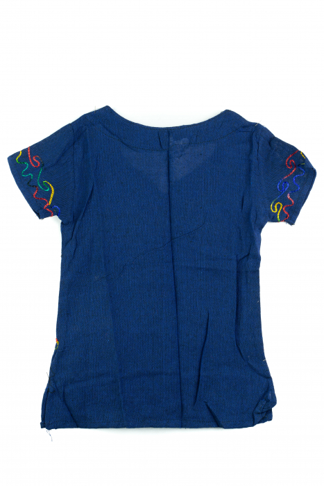 Bluzita cu broderie pentru copii - Bleumarin [6]