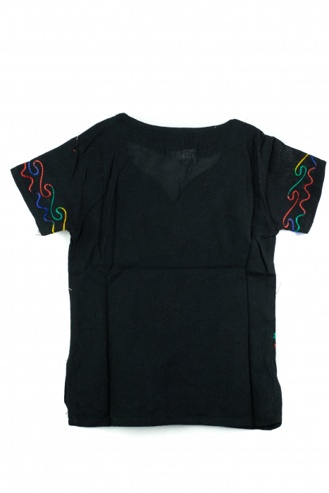 Bluzita cu broderie pentru copii - Negru [2]