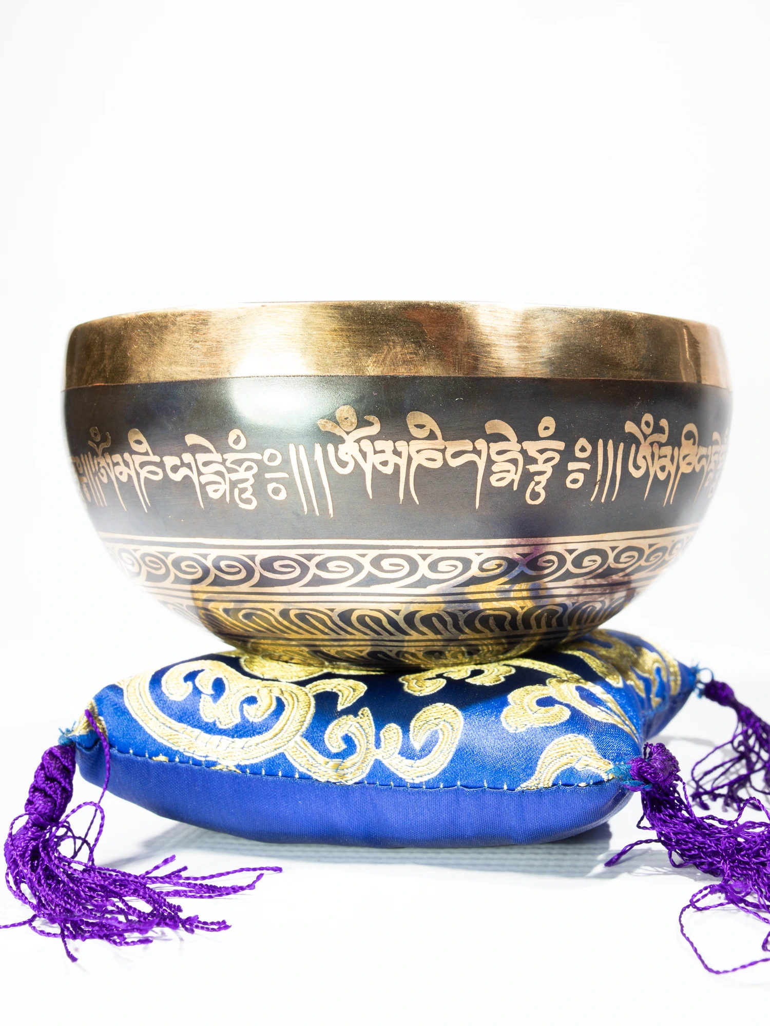 Singing Bowl Tibetan Autentic Forjat manual – Ethnic Print, 15 cm, 0,582 kg [1]