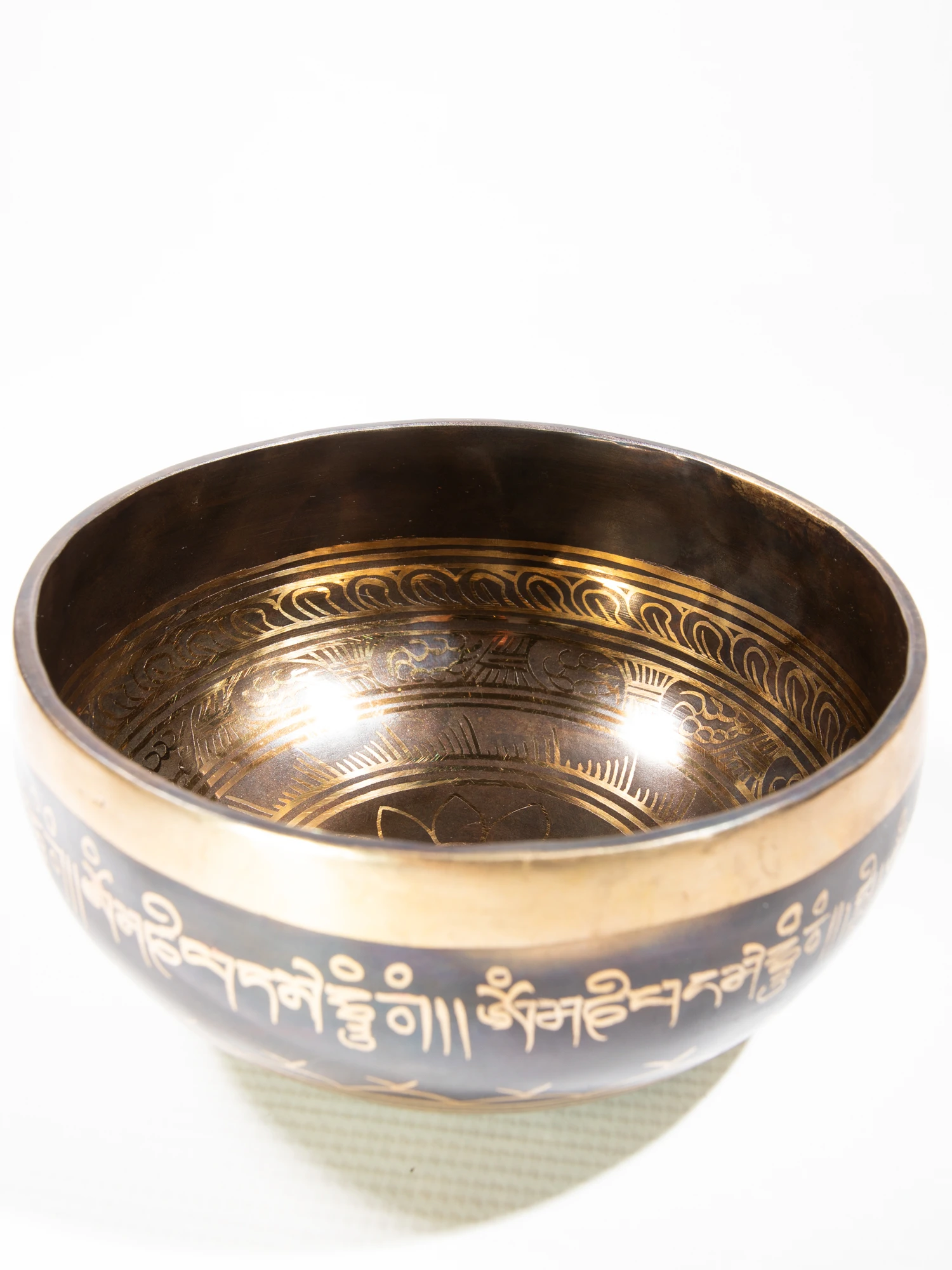Singing Bowl Tibetan Autentic Forjat manual – Ethnic Print, 15,5 cm, 0,654 kg [5]
