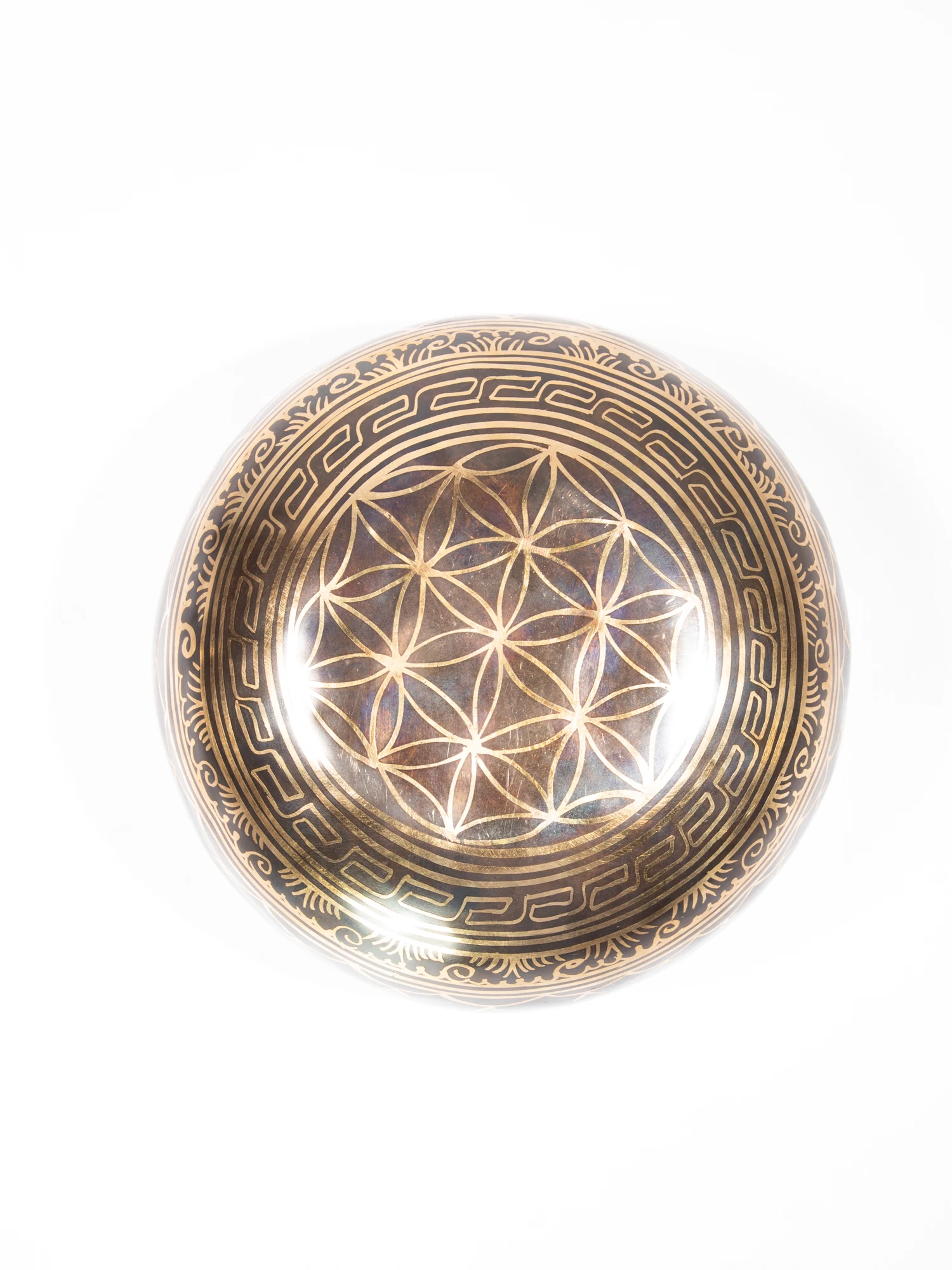 Singing Bowl Tibetan Autentic Forjat manual – Ethnic Print, 15,5 cm, 0,654 kg [4]