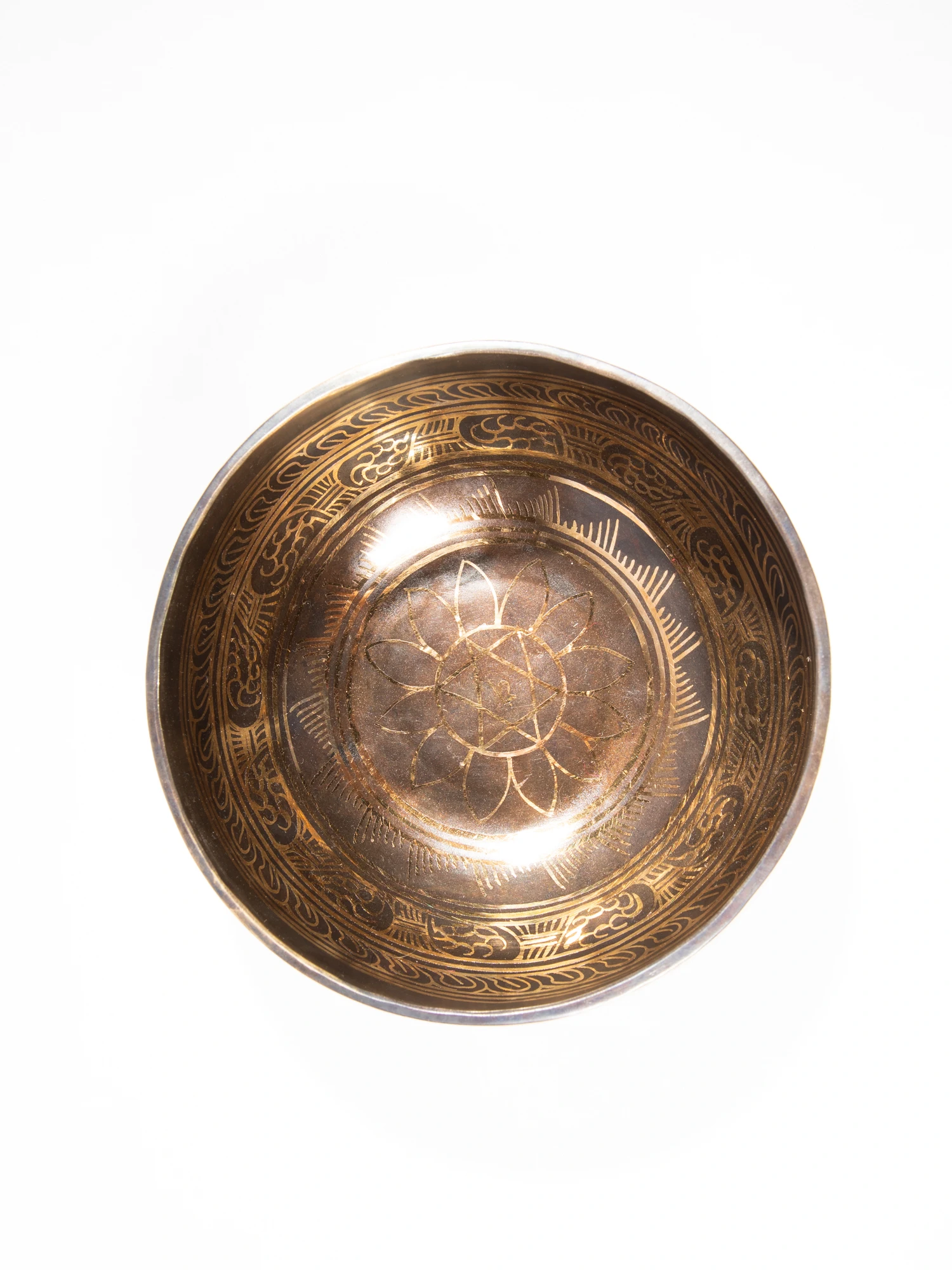 Singing Bowl Tibetan Autentic Forjat manual – Ethnic Print, 15,5 cm, 0,654 kg [3]