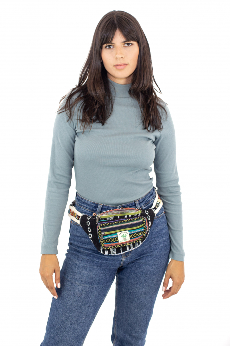 Borseta din bumbac - Negru Mutlicolor [10]