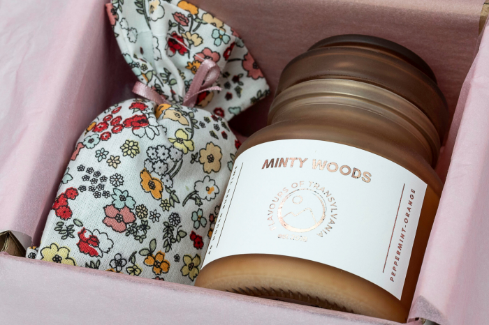 Box - Lumanare parfumata si saculet cu lavanda - Minty Woods [2]