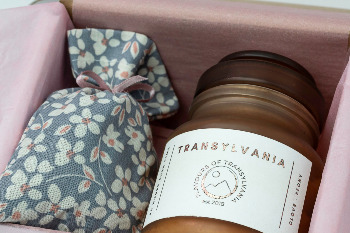 Box - Lumanare parfumata si saculet cu lavanda - Transylvania [2]