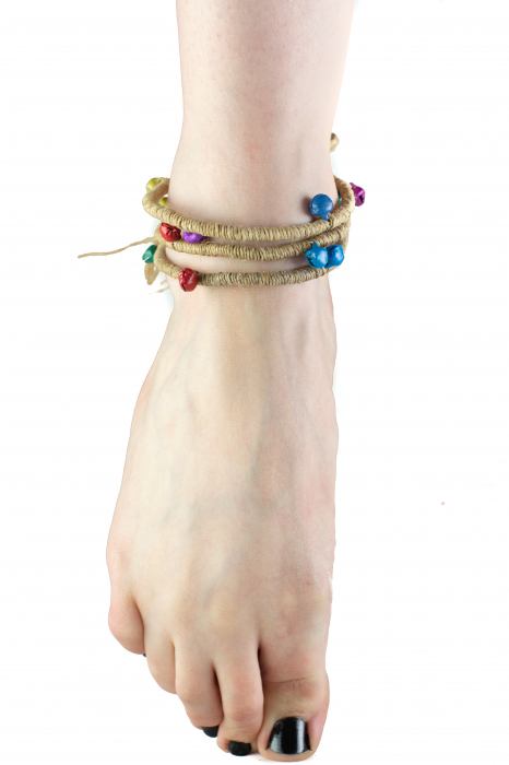 Bratara de picior cu clopotei - Hemp Anklet [3]
