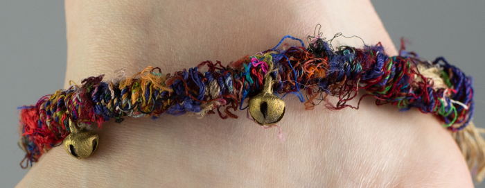 Bratara de picior multicolora cu clopotei - Hemp Anklet [3]