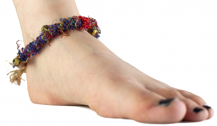 Bratara de picior multicolora cu clopotei - Hemp Anklet [2]
