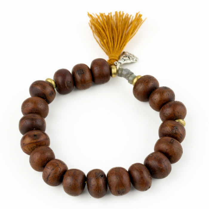 Bratara Fixa cu Pandantiv Buddha - Bodhi Seed si Labradorit [2]