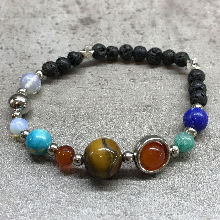 Brățară Lava Stone - Pietre Semiprețioase Silver Solar System [2]