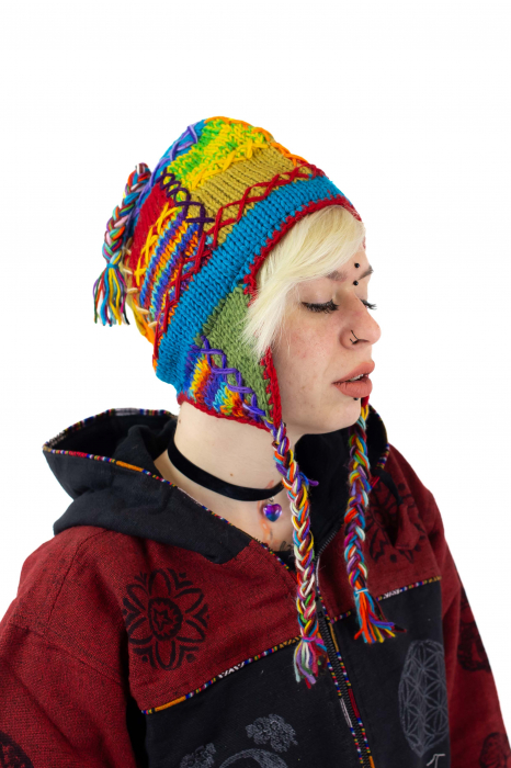 Caciula calduroasa din 100% Lana captusita cu polar - Model Unicat - 14 [2]