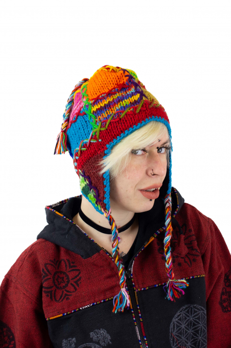 Caciula calduroasa din 100% Lana captusita cu polar - Model Unicat - 17 [2]