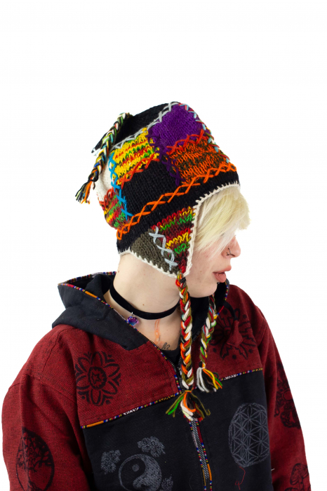 Caciula calduroasa din 100% Lana captusita cu polar - Model Unicat - 3 [2]