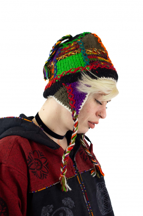 Caciula calduroasa din 100% Lana captusita cu polar - Model Unicat - 6 [2]