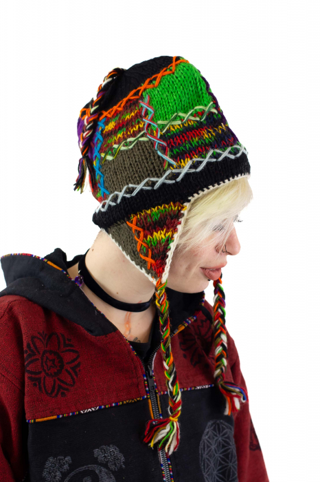 Caciula calduroasa din 100% Lana captusita cu polar - Model Unicat - 7 [2]