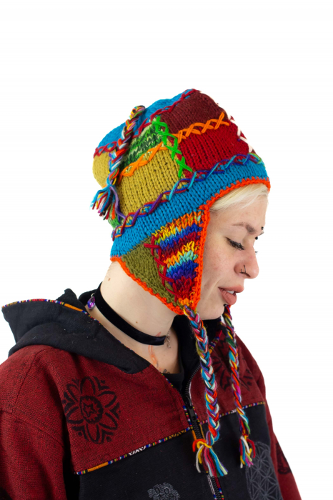 Caciula calduroasa din 100% Lana captusita cu polar - Model Unicat - 8 [2]