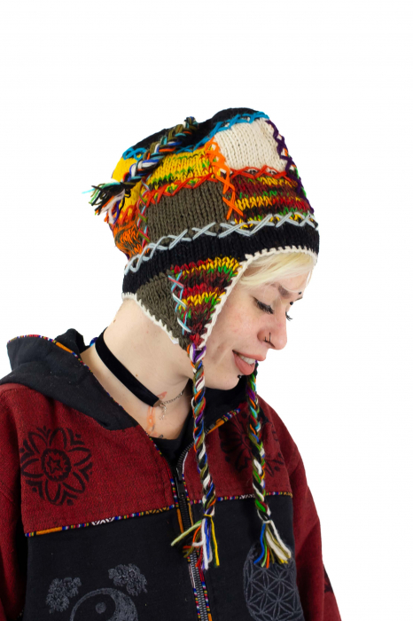 Caciula calduroasa din 100% Lana captusita cu polar - Model Unicat - 9 [2]