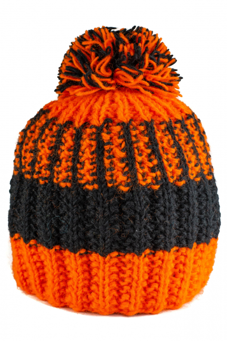 Caciula din lana - Orange and Black [2]